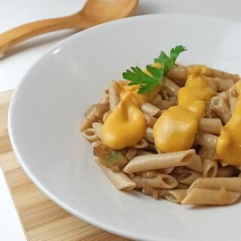 Macarrones Integrales con Queso de Calabaza